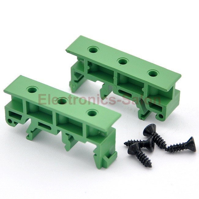 CZH-LABS RJ45 8P8C Interface Module with Simple DIN Rail Mounting feet, Vertical Jack.