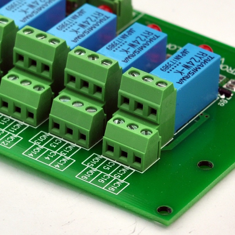 ELECTRONICS-SALON 8 Channel DPDT Signal Relay Module Board (Operating Voltage: DC 24V)