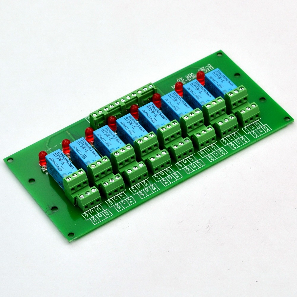 ELECTRONICS-SALON 8 Channel DPDT Signal Relay Module Board (Operating Voltage: DC 5V)