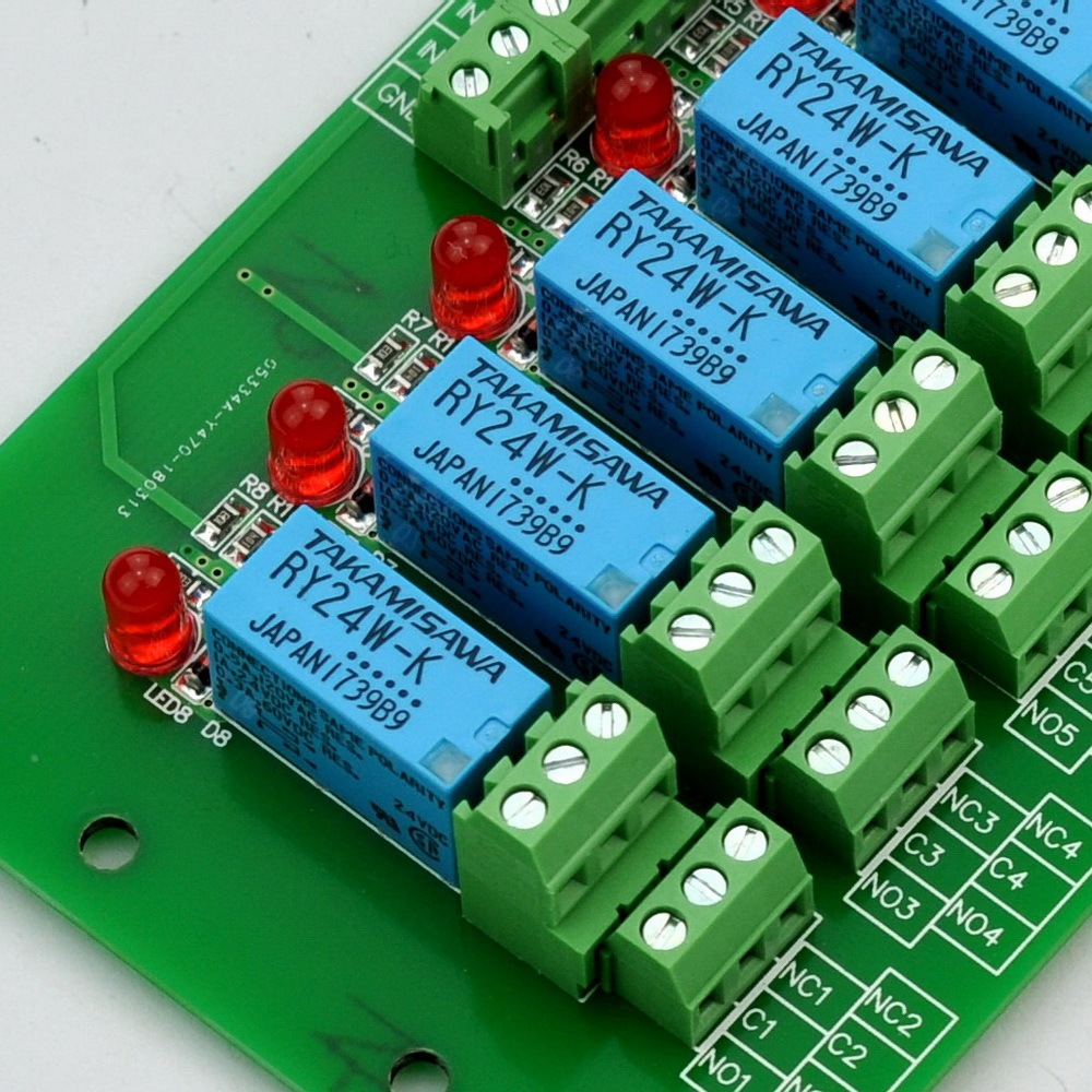 ELECTRONICS-SALON 8 Channel DPDT Signal Relay Module Board (Operating Voltage: DC 24V)