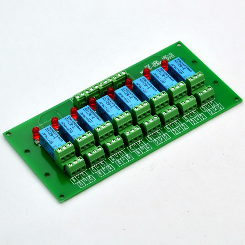 ELECTRONICS-SALON 8 Channel DPDT Signal Relay Module Board (Operating Voltage: DC 12V)