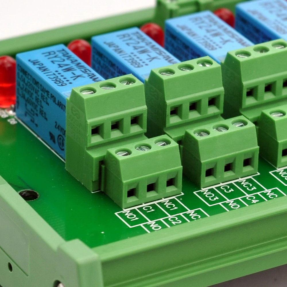 ELECTRONICS-SALON DIN Rail Mount 8 DPDT Signal Relay Interface Module ...