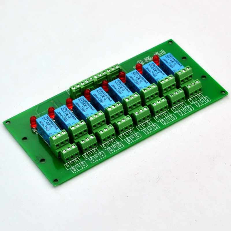 ELECTRONICS-SALON 8 Channel DPDT Signal Relay Module Board (Operating Voltage: DC 24V)