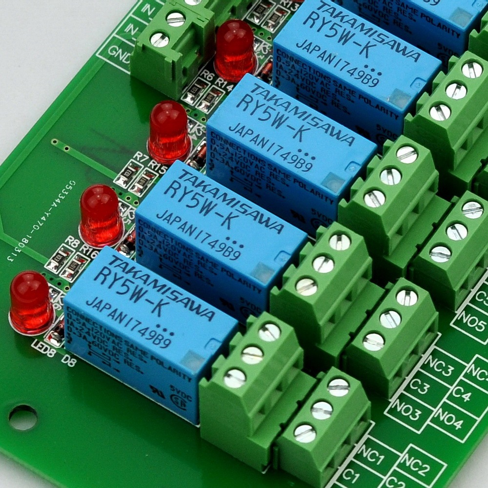 ELECTRONICS-SALON 8 Channel DPDT Signal Relay Module Board (Operating Voltage: DC 5V)