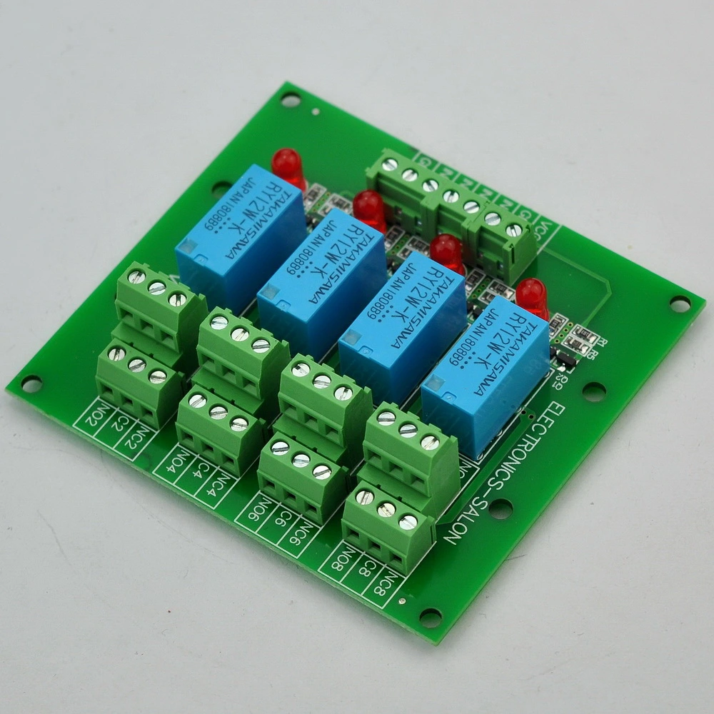 ELECTRONICS-SALON 4 DPDT Signal Relay Module Board, DC 12V Version, for ...