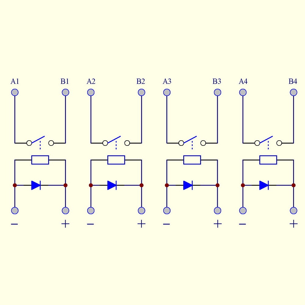 ELECTRONICS-SALON 3VDC High-quality Individual 4 Channel SPST-NO 5A/250V Power Relay Module. DC3V.