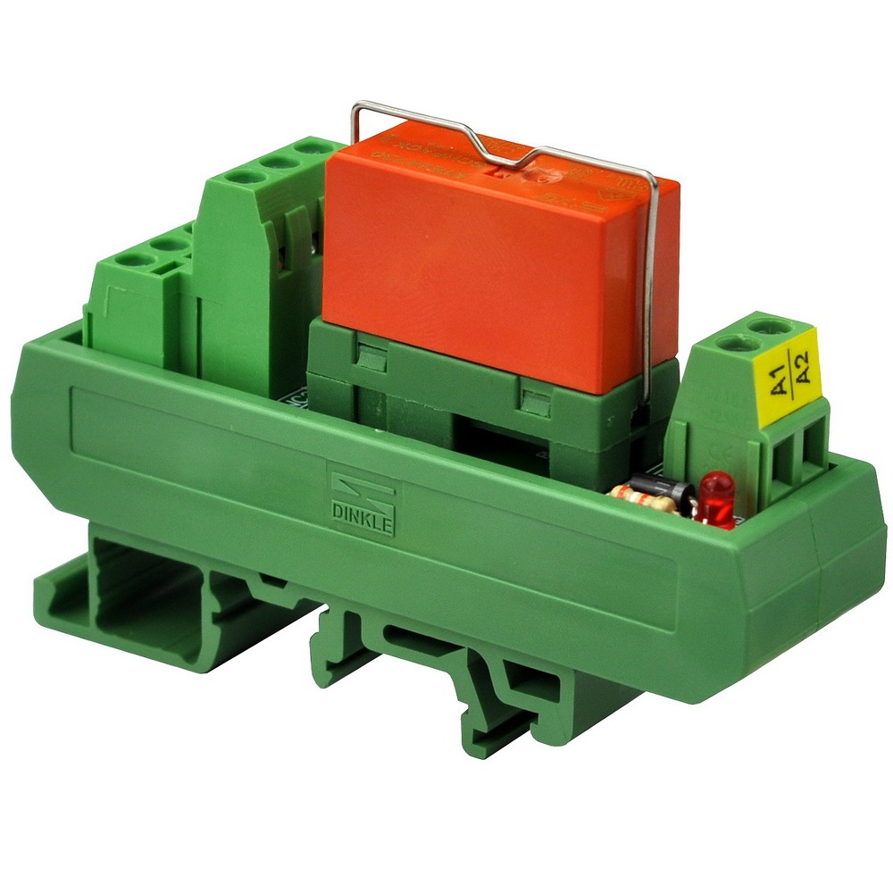 ELECTRONICS-SALON AC 230V Slim DIN Rail Mount 8Amp DPDT Power Relay Interface Module, RTE24730 230VAC.