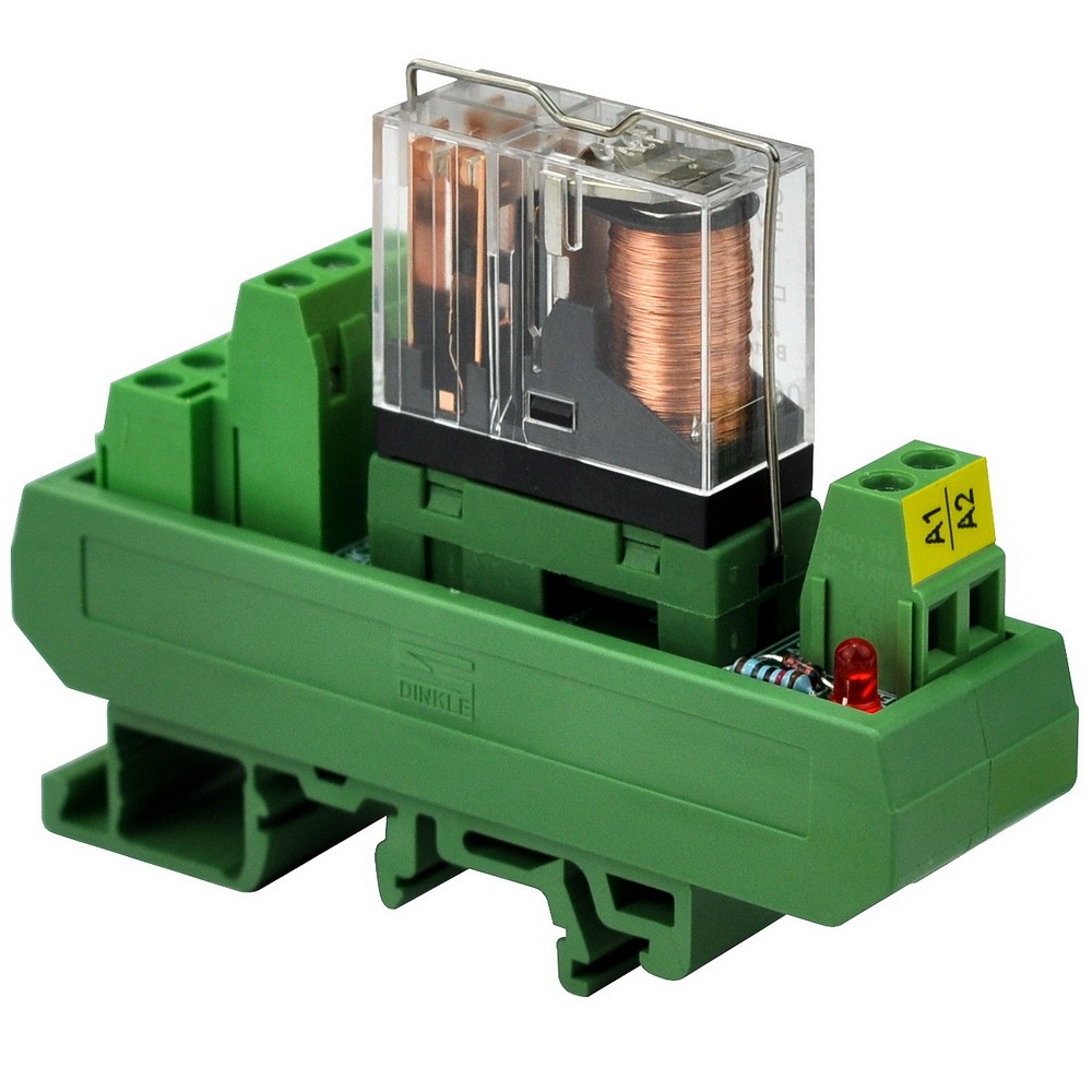 ELECTRONICS-SALON AC/DC 24V Slim DIN Rail Mount 5Amp DPDT Power Relay Interface Module, G2R-2 24V.