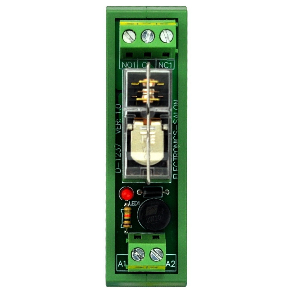 ELECTRONICS-SALON AC/DC 24V Slim DIN Rail Mount 10Amp SPDT Power Relay Interface Module, G2R-1 24V.