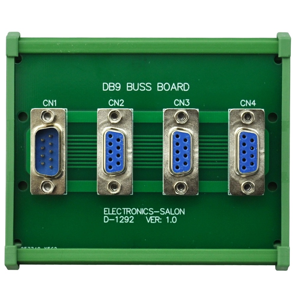 ELECTRONICS-SALON DIN Rail Mount DB9 1 Male 3 Female Buss Board, DB-9 Busboard, D-Sub Bus Board Module.