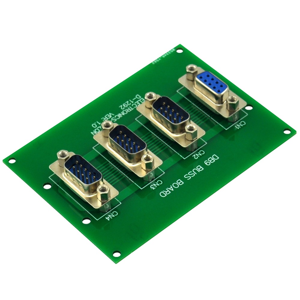 ELECTRONICS-SALON Panel Mount DB9 1 Female 3 Male Buss Board, DB-9 Busboard, D-Sub Bus Board Module.