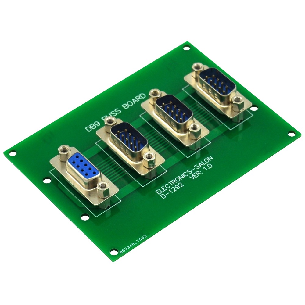 ELECTRONICS-SALON Panel Mount DB9 1 Female 3 Male Buss Board, DB-9 Busboard, D-Sub Bus Board Module.