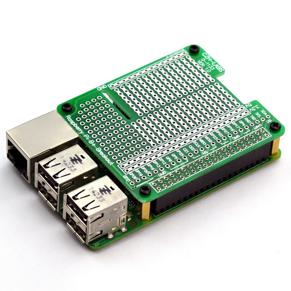 CZH-LABS Prototype Breakout PCB Shield Board Kit for Raspberry Pi 3 2 B+ A+, Breadboard DIY.