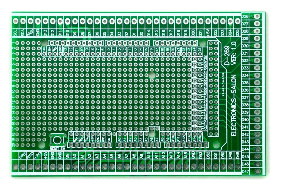 Electronics-Salon Prototype Screw/Terminal Block Shield Board Kit For Arduino MEGA-2560 R3.