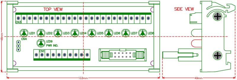 CZH-LABS DIN Rail Mount 8 Channel Sensor Signal Screw Terminal Distribution Module.