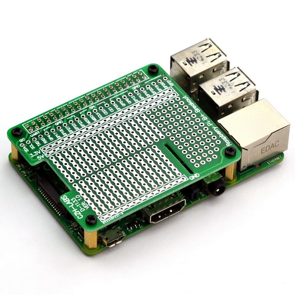 CZH-LABS Prototype Breakout PCB Shield Board Kit for Raspberry Pi 3 2 B+ A+, Breadboard DIY.