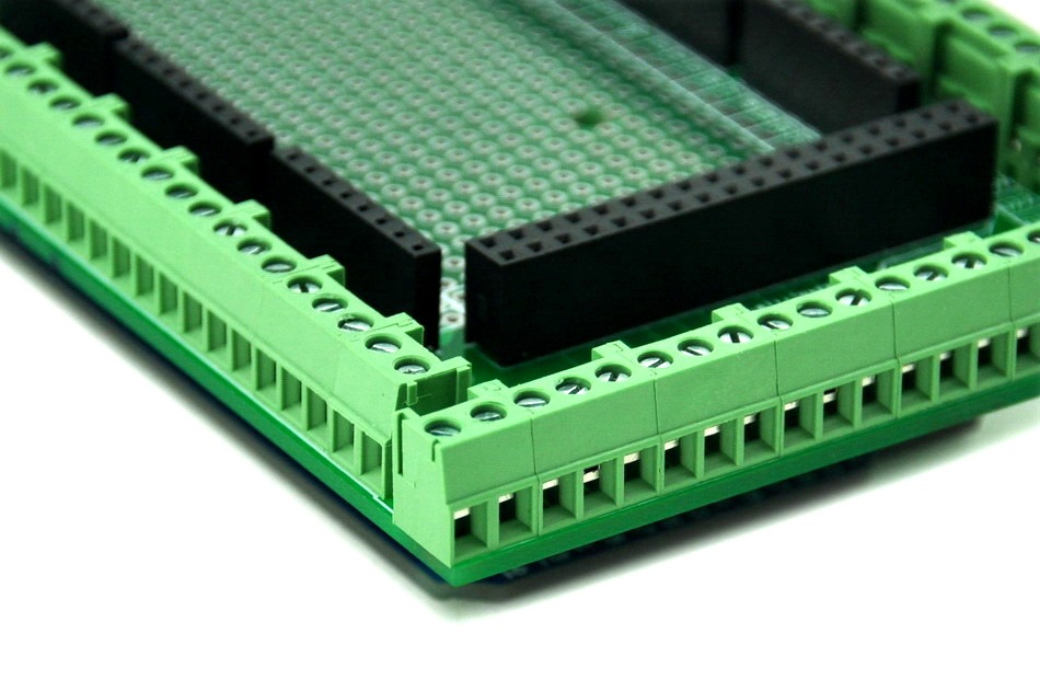 Electronics-Salon Prototype Screw/Terminal Block Shield Board Kit For Arduino MEGA-2560 R3.
