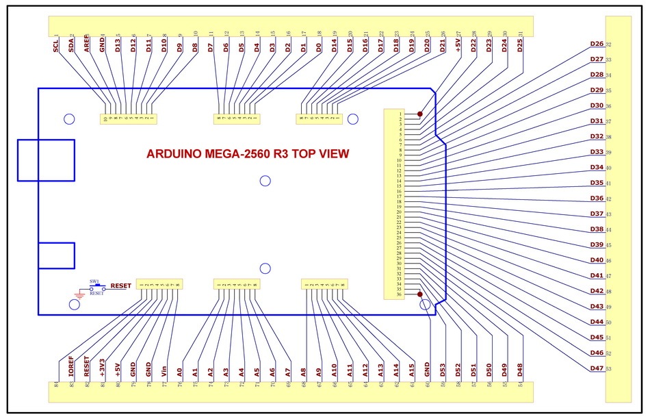 Electronics-Salon Prototype Screw/Terminal Block Shield Board Kit For Arduino MEGA-2560 R3.