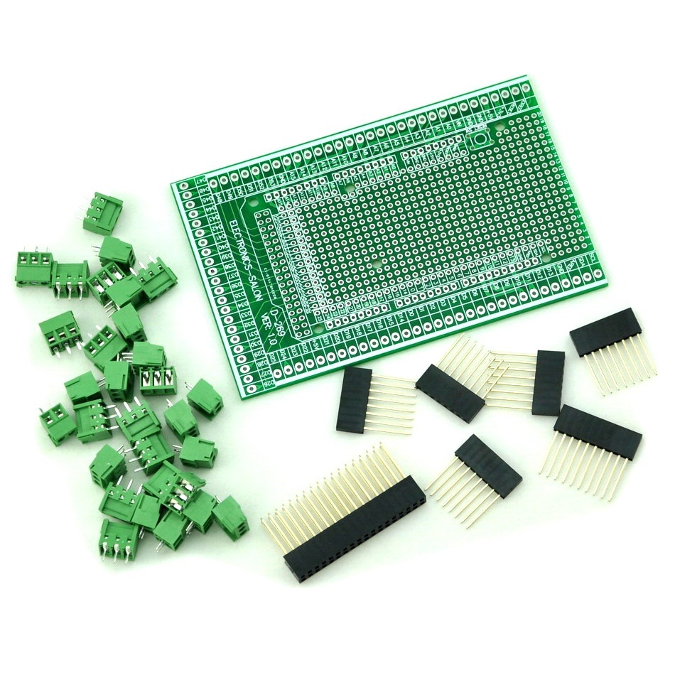 Electronics-Salon Prototype Screw/Terminal Block Shield Board Kit For Arduino MEGA-2560 R3.