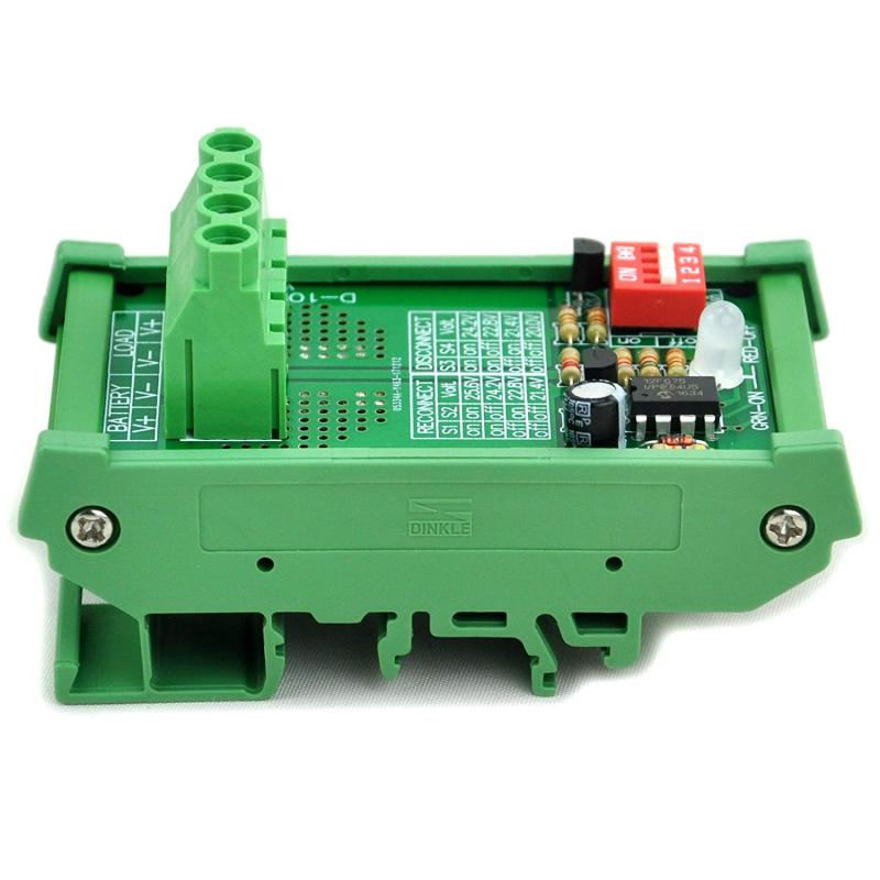 CZH-LABS DIN Rail Mount LVD Low Voltage Disconnect Module, 24V 30A, Protect Battery.