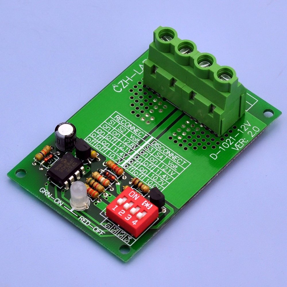 CZH-LABS Low Voltage Disconnect Module LVD, 12V 30A, Protect/Prolong Battery Life.