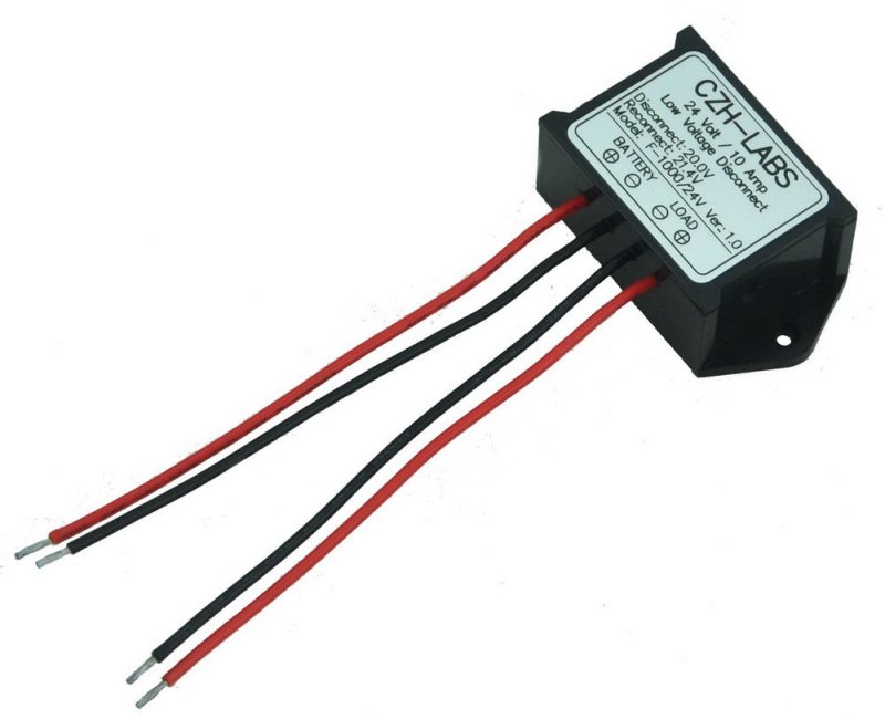 CZH-LABS Low Voltage Disconnect Module LVD, 24V 10A, Protect/Prolong Battery Life.