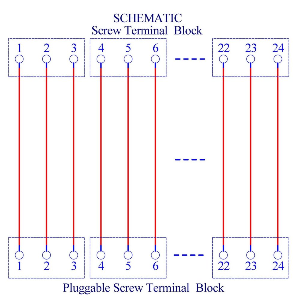 ELECTRONICS-SALON DIN Rail Mount Pluggable Side Wiring 8x3 Pole 10A/300V Terminal Block Module.