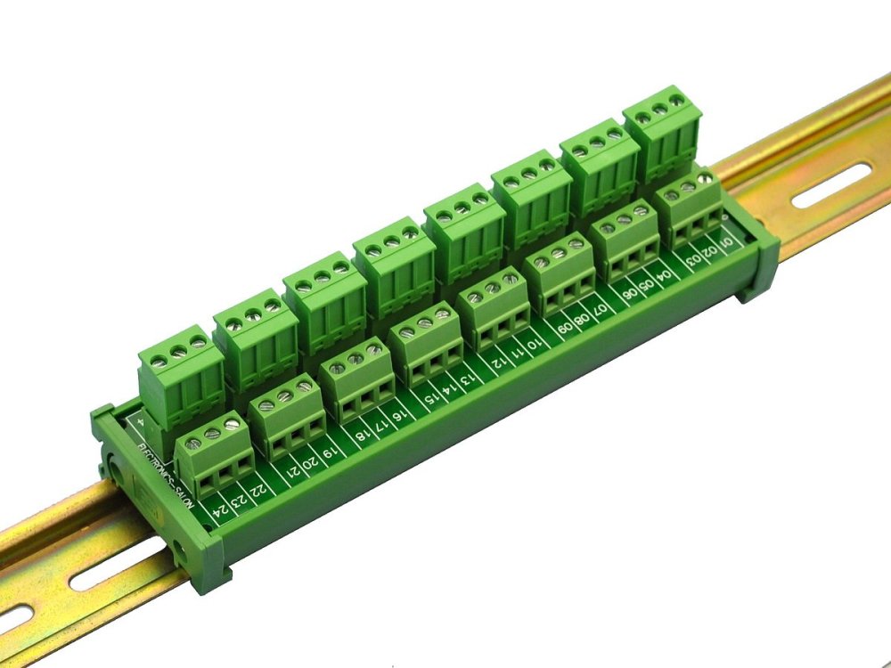 ELECTRONICS-SALON DIN Rail Mount Pluggable Side Wiring 8x3 Pole 10A/300V Terminal Block Module.