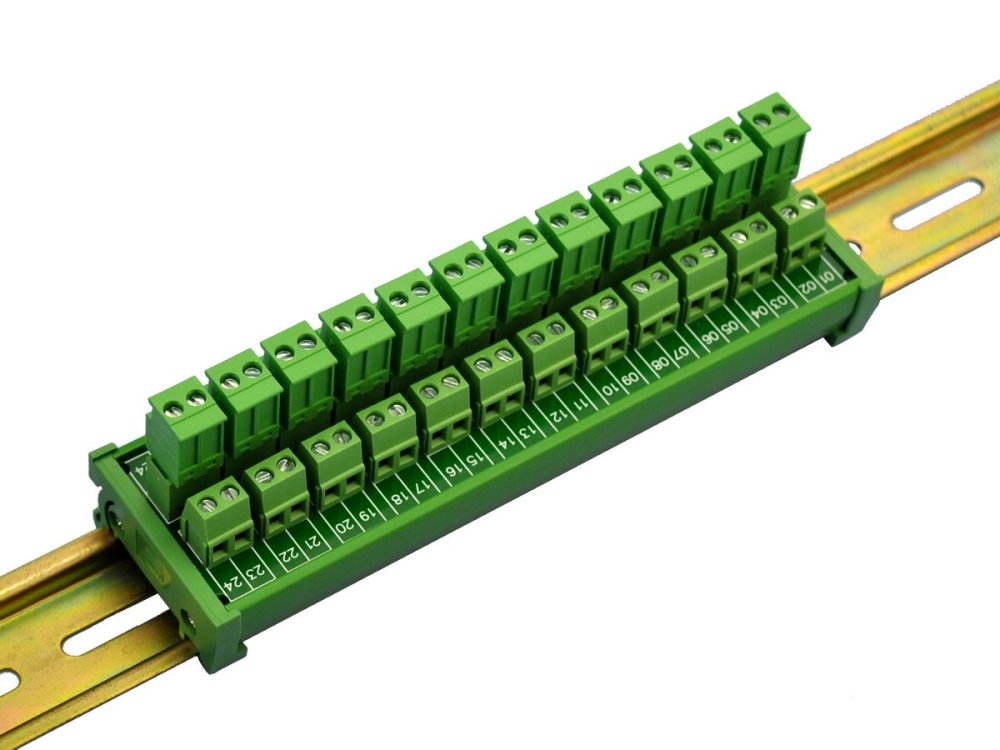 ELECTRONICS-SALON DIN Rail Mount Pluggable Side Wiring 12x2 Pole 10A/300V Terminal Block Module.