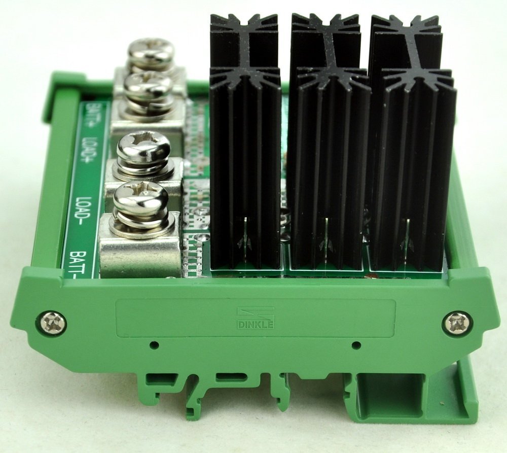 CZH-LABS DIN Rail Mount LVD Low Voltage Disconnect Module, 24V 80A, Protect Battery.