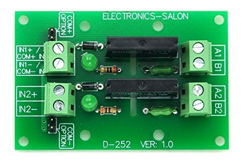 ELECTRONICS-SALON DC5V 2 Channels DC-AC 2Amp G3MB-202P Solid State Relay SSR Module Board.
