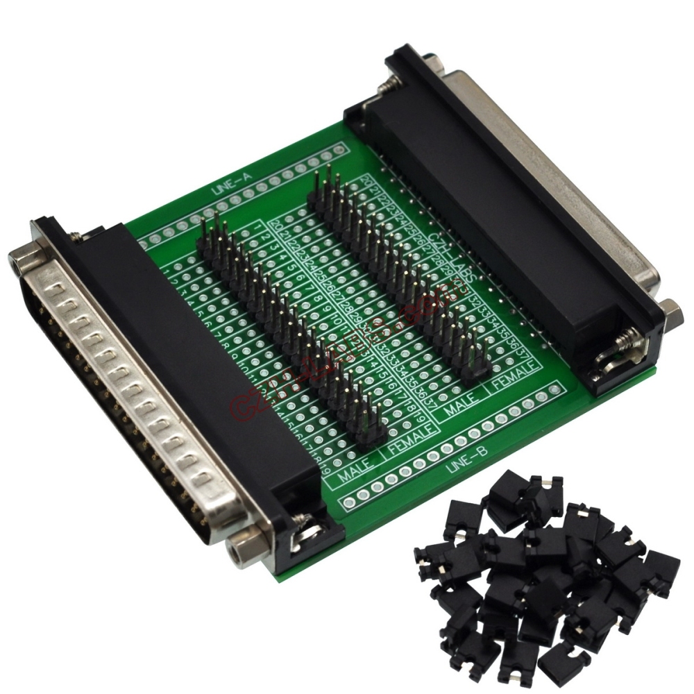 CZH-LABS D'sub DB37 Diagnostic Test Breakout Board, DSUB DB37 Connector Male to Female.