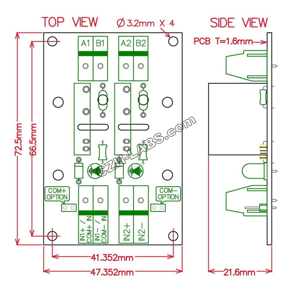 ELECTRONICS-SALON DC24V 2 Channels DC-AC 2Amp G3MB-202P Solid State Relay SSR Module Board.