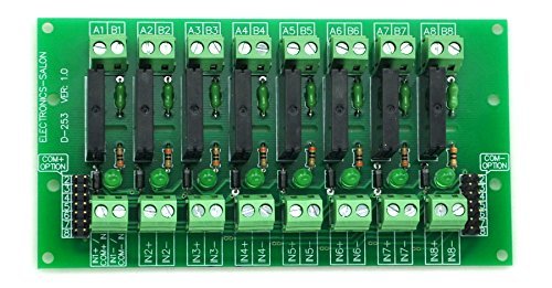 ELECTRONICS-SALON DC5V 8 Channels DC-AC 2Amp G3MB-202P Solid State Relay SSR Module Board.