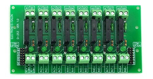 ELECTRONICS-SALON DC24V 8 Channels DC-AC 2Amp G3MB-202P Solid State Relay SSR Module Board.