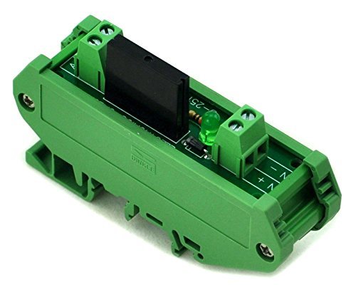 ELECTRONICS-SALON DIN Rail Mount DC5V 1 Channel DC-AC 2Amp G3MB-202P Solid State Relay SSR Module Board.