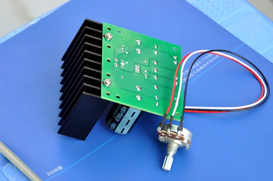 AUDIOWIND 5 Amps 1.5 to 32V Adjustable Voltage Regulator Module, External Potentiometer Adjust.
