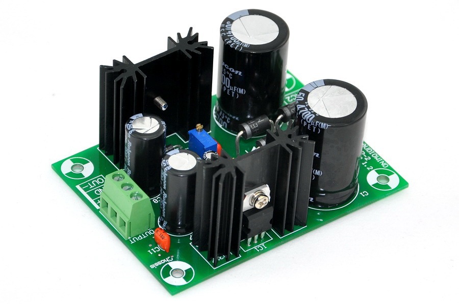 AUDIOWIND Power Supply Board Kit, PCB, Based on LM317 & LM337 IC.