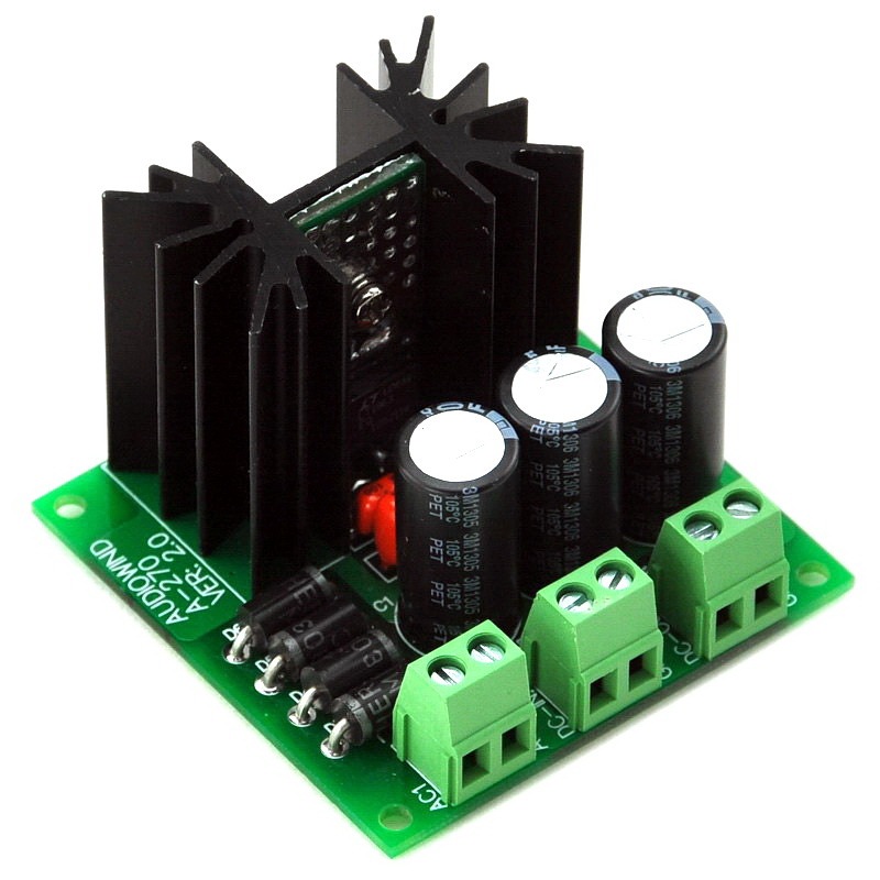 AUDIOWIND Ultra-low Noise <40μV Adjustable Voltage Regulator Module, 1.25~20V / 1.5 Amp.