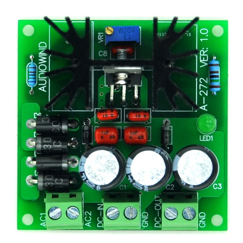 AUDIOWIND Ultra-low Noise <60μV Adjustable Negative Voltage Regulator Module, LT3015ET.