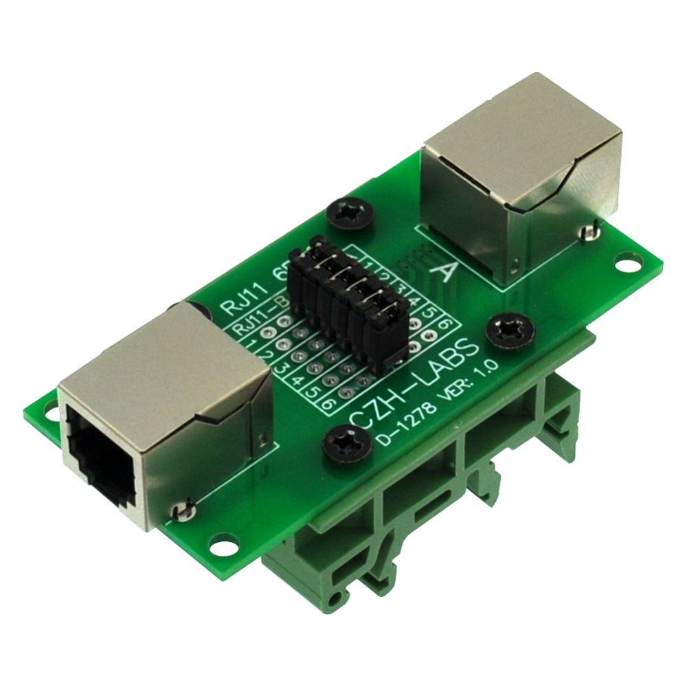 CZH-LABS RJ11/RJ12 6P6C Diagnostic Test Breakout Module Board.
