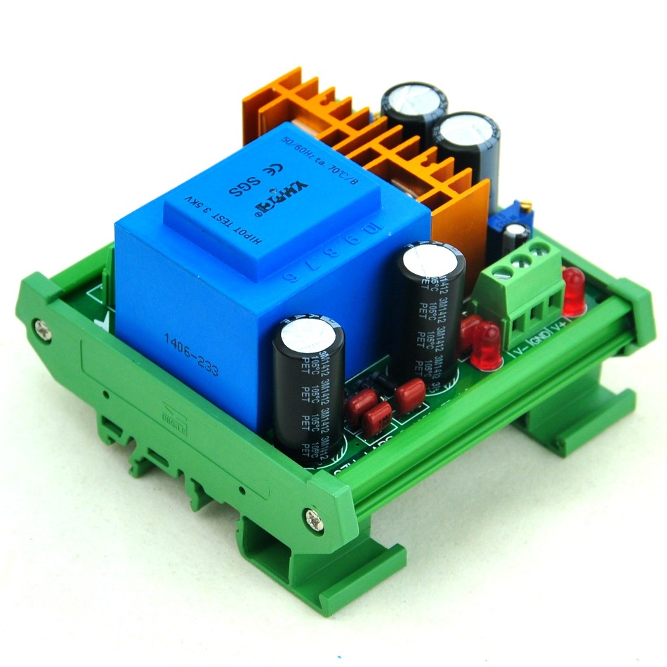 CZH-LABS DIN Rail Mount In AC230V Out +/- DC1.25~15.8V Adjustable Voltage Regulator.