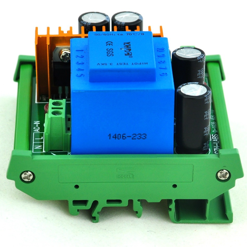 CZH-LABS DIN Rail Mount In AC115V Out +/- DC1.25~15.8V Adjustable Voltage Regulator.