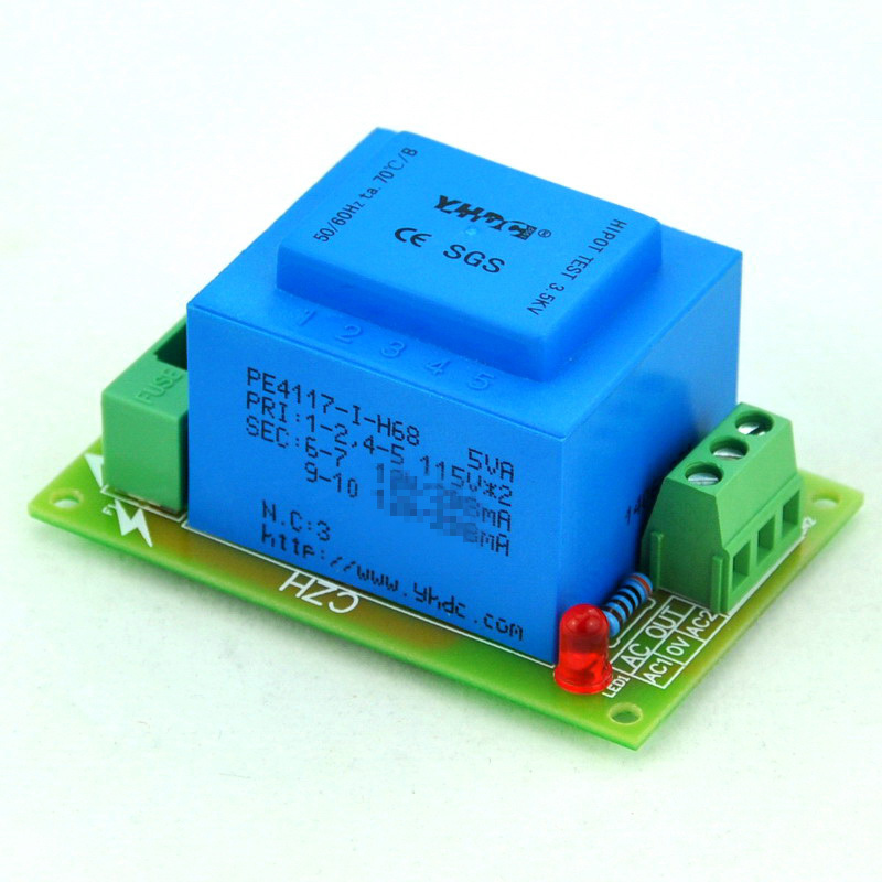 CZH Primary 115VAC, Secondary 2x 12VAC, 5VA Power Transformer Module, D-1005/G,AC12V.
