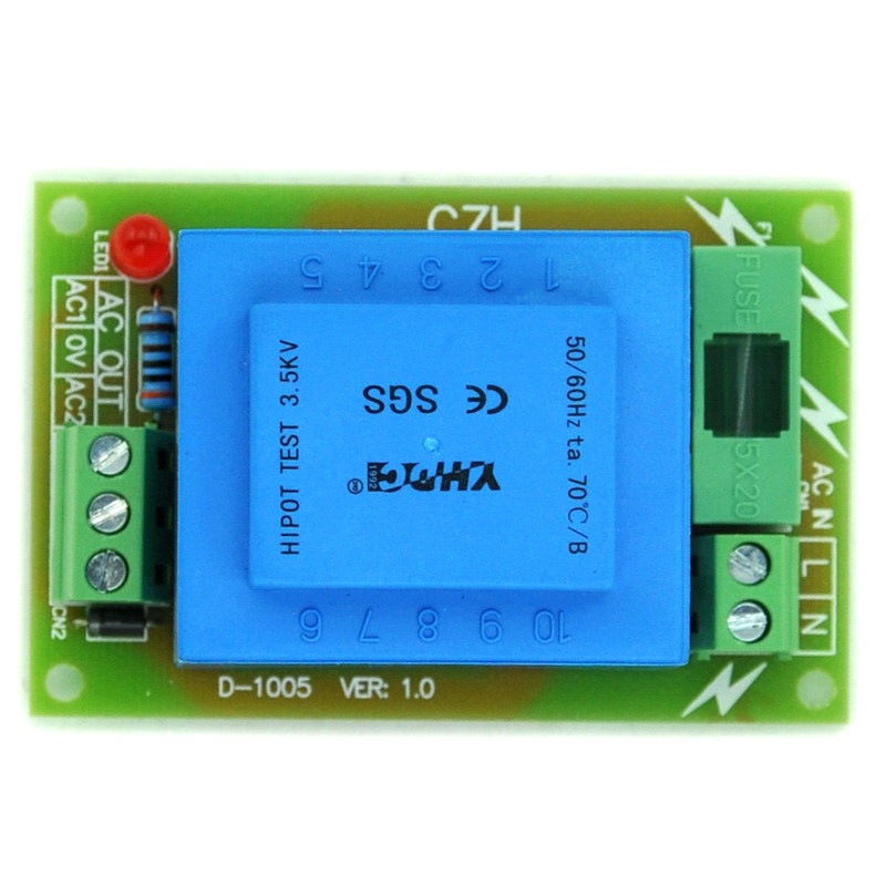 CZH Primary 115VAC, Secondary 2x 15VAC, 5VA Power Transformer Module, D-1005/H, AC15V.