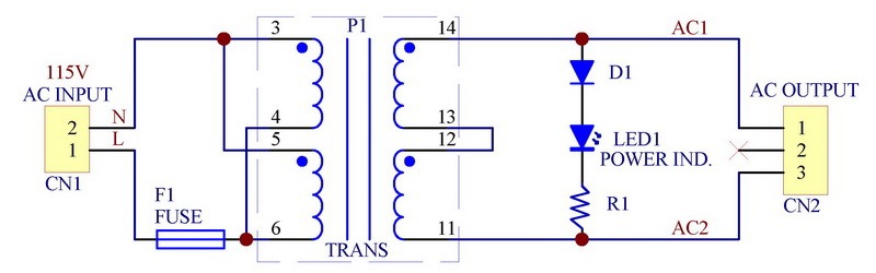 CZH Primary 115VAC, Secondary 24VAC, 5VA Power Transformer Module, D-1005/D, AC24V.