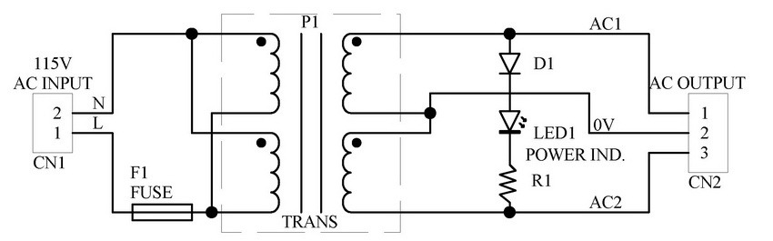 CZH-LABS Primary 115VAC, Secondary 2x 15VAC, 20VA Power Transformer Module,D-1033/K, AC15V.