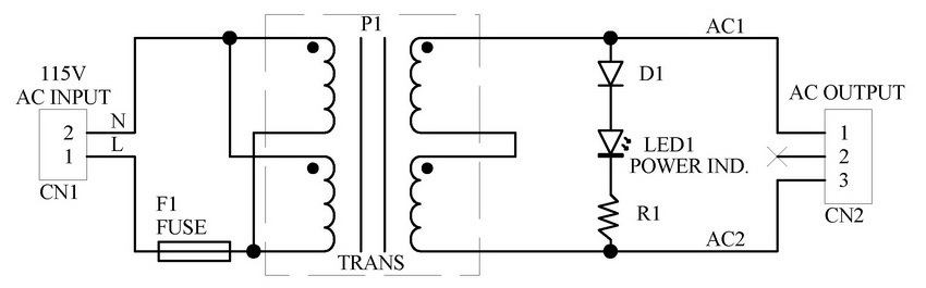 CZH-LABS P 115VAC, S 36VAC, 20VA DIN Rail Mount Power Transformer Module, D-1033T/G, AC36V .