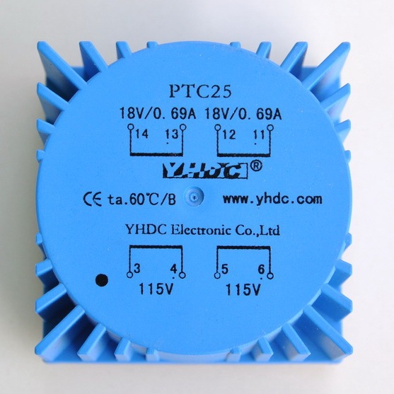 AUDIOWIND In 115/230Vac Out 2x18Vac 25 Watts(VA) Encapsulated Toroidal Power Transformer.