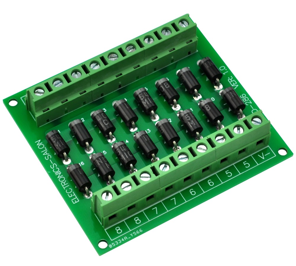 Electronics-Salon Clamp Diode Array Module Board, 16 1N5408 3A 1000V.